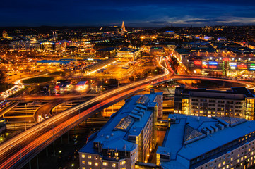 Fototapeta na wymiar High angle view of Gothenburg, Sweden, Europe