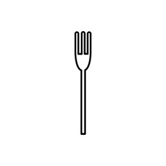 Fork outline icon isolated. Symbol, logo illustration for mobile concept and web design.