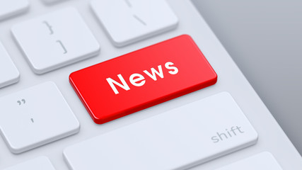 Fototapeta premium Red News Button