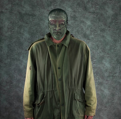 green man in green mask