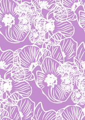 Poppy flowers fantasy - seamless pattern