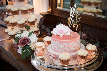Wedding Cake Cupcakes at reception party