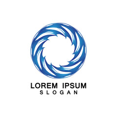 Tornado, vortex, hurricane logo design elements