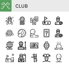 club icon set