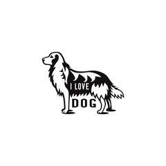 Naklejka na ściany i meble creative full dog logo vector design