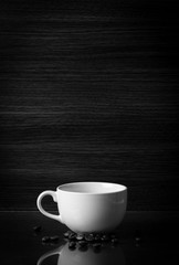 Coffee bean menu background. Used to select the coffee shop menu. Menu coffee copy space. 