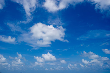 Naklejka na ściany i meble Beautiful blue sky during the shop season