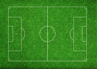 Fototapeta na wymiar Soccer field from above - texture background