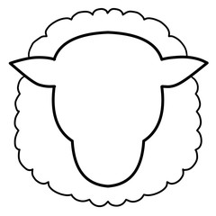 icon of a sheep without eyes 