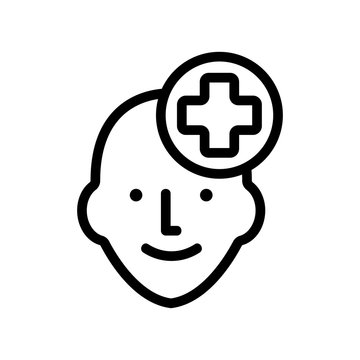recommend clip art: consciousness icon vector. Thin line sign. Isolated contour symbol illustration
