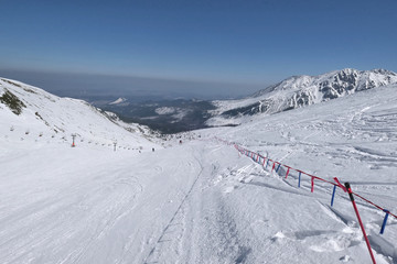 Ski slope from Kasprowy Wierch.