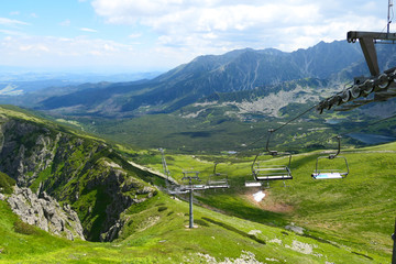 The chair lift on Kasprowy Wierch, Tatra mountains