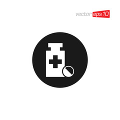 Obraz premium Pill Capsule Medicine Icon Design Vector