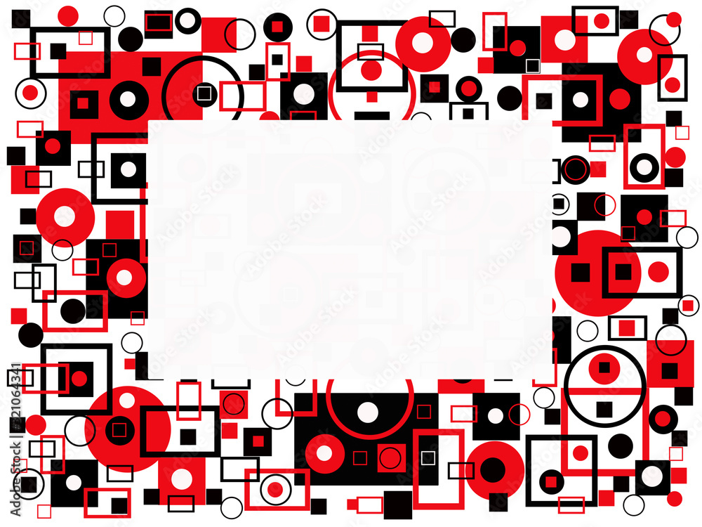 Fototapete decorative ornament of geometric shapes with a text input field