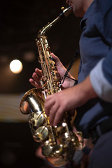Fototapeta na wymiar saxophone at a concert