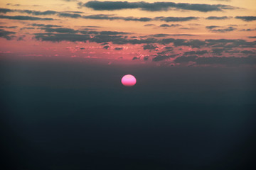 Sunrise in the morning, sunrise with clouds.