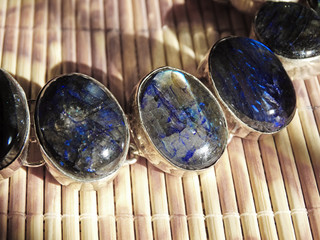 jewelry beads with labradore semigem bright crystals luxury fashion
