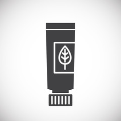 Natural cosmetics related icon on background for graphic and web design. Creative illustration concept symbol for web or mobile app