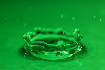 Splash of color water, closeup