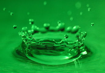 Splash of color water, closeup