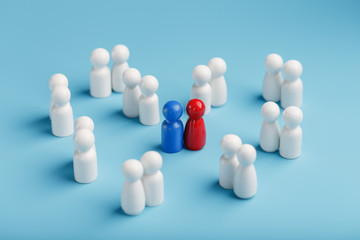 Choosing a partner for a relationship from such a surrounding crowd of people.