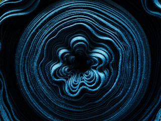 Roll of blue fabric close-up. The texture of the material in the fabric factory. Classic blue trend 2020. Bright blue background - obrazy, fototapety, plakaty