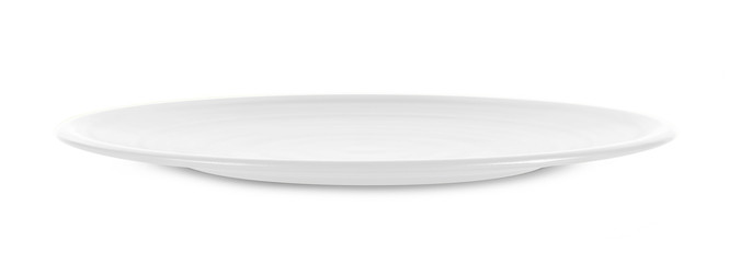 empty plate isolated on white background