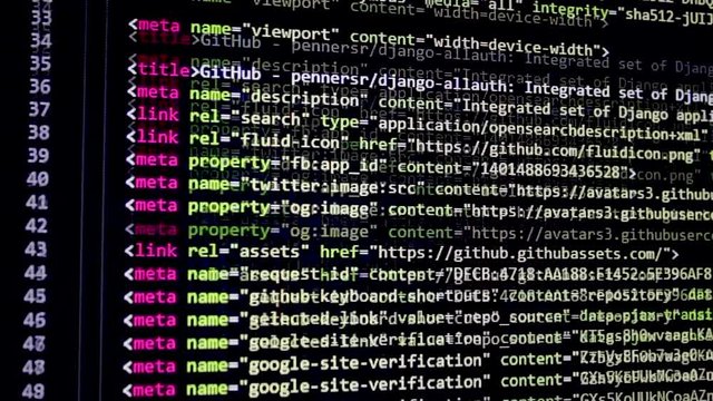 developer software source code screen. programming code. writing script. programmer editing code background
