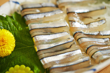 Sashimi, Japanese fresh raw fish dish 