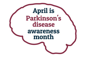 April is Parkinson's disease awareness month. Template for background, banner, card, poster with text inscription. Vector EPS10 illustration.