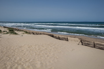 Sand dunes on the coast, Sardinia, Italy