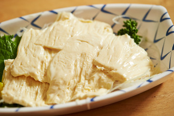 Yuba, Japanese tofu skin dish 