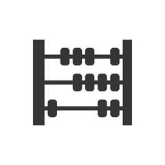 Abacus Icon Vector Illustration. School Mathematics Abacus Logo Template.