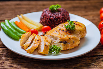 Healthy lean chicken steak, clean food