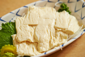 Yuba, Japanese tofu skin dish 