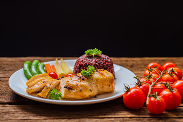 Healthy lean chicken steak, clean food