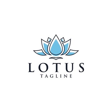 Lotus flower logo design artistic colorful  minimalist download