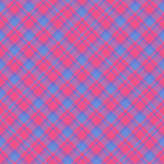 Seamless pattern in positive bright blue and pink colors colors for plaid, fabric, textile, clothes, tablecloth and other things. Vector image. 2