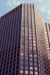 Tall buildings in city downtown of Boston