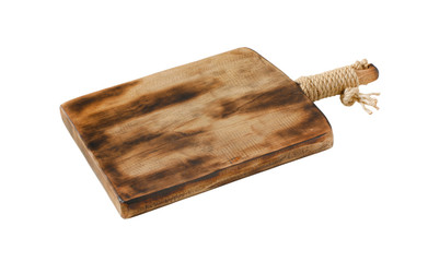 Rustic wooden cutting board or serving tray