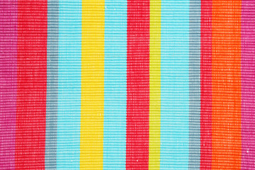 Colorful striped cotton placemat