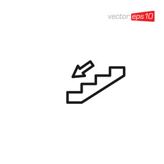 Stair or Ladder Icon Design Vector