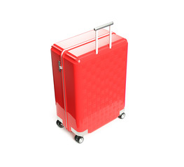 Suitcase isolated on white background 3d render