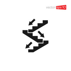 Stair or Ladder Icon Design Vector