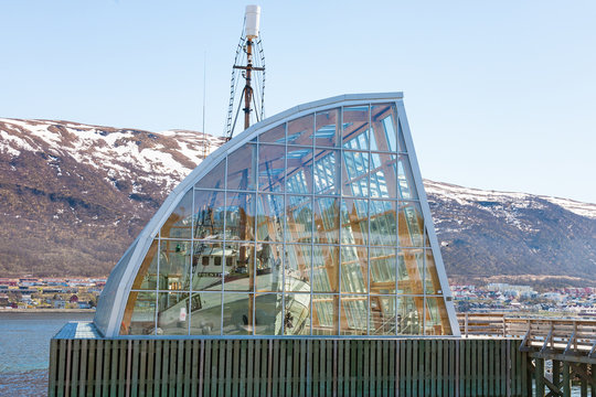 Museums in Tromso, Norway. with MS Polsjarna an old fishing boat