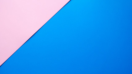Pink and blue color cardboard. Triangular shape of color cardboard.