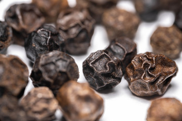 Macro detial of Black peppercorn