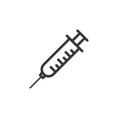 Syringe Icon Vector Illustration. Injection Sign.