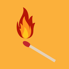 Brennendes Streichholz