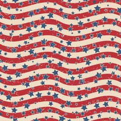 Fototapeta premium American stars and stripes pattern